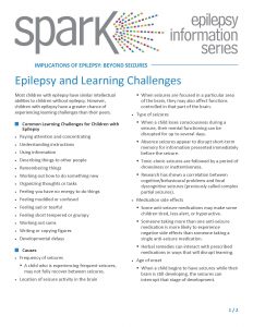 A .pdf file overviewing learning challenges that can be faced by people living with epilepsy.